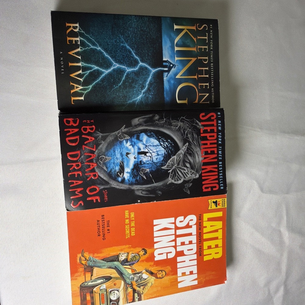 Stephen King Paperback Lot Of 3 - Revival, Bazaar Of Bad Dreams, Later